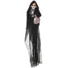 HOMCOM Guitar-Playing Grim Reaper Outdoor Halloween Decoration Animatronic
