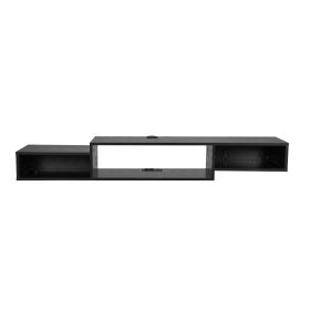 VEVOR Floating TV Stand, 59" Wall Mount Entertainment Center with Power Outlet & Cable Hole