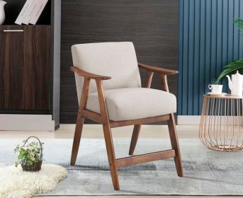 Contemporary Design 1pc Counter Height Chair Stylish Durable Wooden Brown Fabric Upholstery Cushioned Seat Backrest Home Furniture