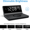 Supersonic Dual Alarm Clock with 2-in-1 Wireless Charger