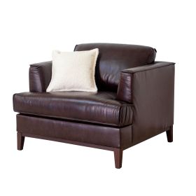Aspen Brown Top Grain Leather Chair