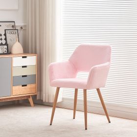 Pink Faux Fur Vanity Chair