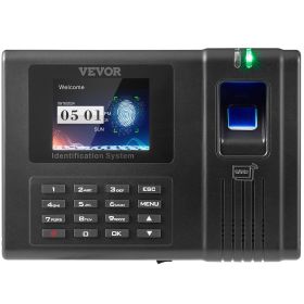 VEVOR Time Clock, Employee Attendance Machine with Fingerprint, RFID and PIN Punching in One