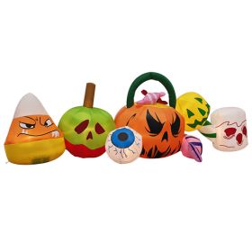 8FT Long Halloween Inflatables Pumpkins Eyeball Candy Outdoor Decorations