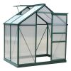 Outsunny 6' x 4' Greenhouse for Outdoors, Polycarbonate Greenhouse with Rain Gutter and Roof Vent