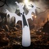 HOMCOM 6' Tall Halloween Inflatables Outdoor Decorations White Ghost, Light Up Blow Up Yard Decor with LED Light and Fan Indoor Outdoor for Garden