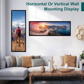 2 Packs 36.8x12.4in Picture Wall Frames Display Panoramic Photo Frame Gallery Poster Frames with Clear Plexiglass MDF Backboard for Family Photos