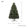 7FT PVC Christmas Tree, 1435 Snow-Covered Branches Tips with Pinecones, Environmentally Friendly Artificial