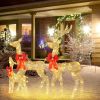 3-Piece Pre-Lit Christmas Reindeer Family Decorations with 440 Warm White LED Lights, Outdoor Holiday Yard DÃ©cor with Stakes & Ropes, Buck 6.1ft