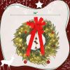 HOMCOM 36 Inch Christmas Wreath for Front Door with LED Lights, Prelit Christmas Wreath with 8 Modes and Ornaments, Green