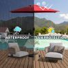 7.5FT Patio Umbrella, Outdoor Table Umbrella with Push Button Tilt and Crank