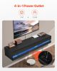 VEVOR Floating TV Stand, 71 in Wall Mount Entertainment Center with Power Outlet & LED Lights