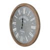 D32.3" Grant Oversized Wall Clock with Fir Wood Frame