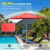 9FT Patio Umbrella, Outdoor Table Umbrella with Push Button Tilt and Crank, UV Protection Waterproof Market Sun Umbrella with 8 Sturdy Ribs for Garden