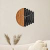 11.8" Rustic Abstract Wood Wall Clock For Living Room Home Hanging Artistic Decor Art