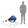 HOMCOM 5' Long Halloween Inflatables Outdoor Decorations Multicolor Red-Eyed Spider, Blow Up LED Yard Decor for Garden, Lawn, Party, Holiday