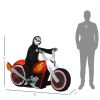 HOMCOM 7.5' W Halloween Inflatables Outdoor Decorations Grim Ghost Biker, Blow Up LED Yard Decor for Garden, Lawn, Party, Holiday, Waterproof