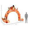 Outsunny 10ft Thanksgiving Inflatables, Outdoor Blow up Turkey Archway with LED Lights, Lawn Yard Display for Holiday