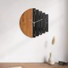 11.8" Rustic Abstract Wood Wall Clock For Living Room Home Hanging Artistic Decor Art