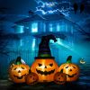 Outsunny 4ft Inflatable Halloween Pumpkin, Blow Up LED Display for Garden Indoor Outdoor