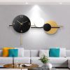 35.4" Modern Geometric Metal Digital Wall Clock Oversized Wall Decor For Living Room