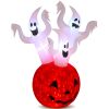 5.9 FT Halloween Inflatable Pumpkin Ghost Outdoor Decorations