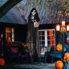 HOMCOM Guitar-Playing Grim Reaper Outdoor Halloween Decoration Animatronic