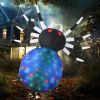 HOMCOM 5' Long Halloween Inflatables Outdoor Decorations Multicolor Red-Eyed Spider, Blow Up LED Yard Decor for Garden, Lawn, Party, Holiday