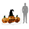 Outsunny 4ft Inflatable Halloween Pumpkin, Blow Up LED Display for Garden Indoor Outdoor