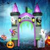 Outsunny 12ft Large Inflatable Halloween Archway with Ghost, Pumpkin, Spider and Bat