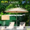 10FT Patio Umbrella, Outdoor Table Umbrella with Push Button Tilt and Crank