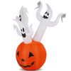 5.9 FT Halloween Inflatable Pumpkin Ghost Outdoor Decorations