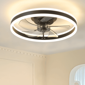 Ceiling Fan With Lighted Dimmable LEDs Unusable  Unusable Platform - Temu (Color: black)
