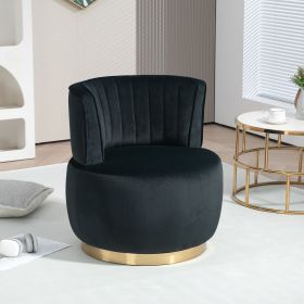 COOLMORE 360 Degree Swivel Cuddle Barrel Accent Sofa Chairs, Round Armchairs with Wide Upholstered, Fluffy Velvet Fabric Chair for Living Room (Color: as Pic)