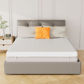 White Memory Cotton bedding Pad 1 (Color: White,FULL, size: WH,FULL)